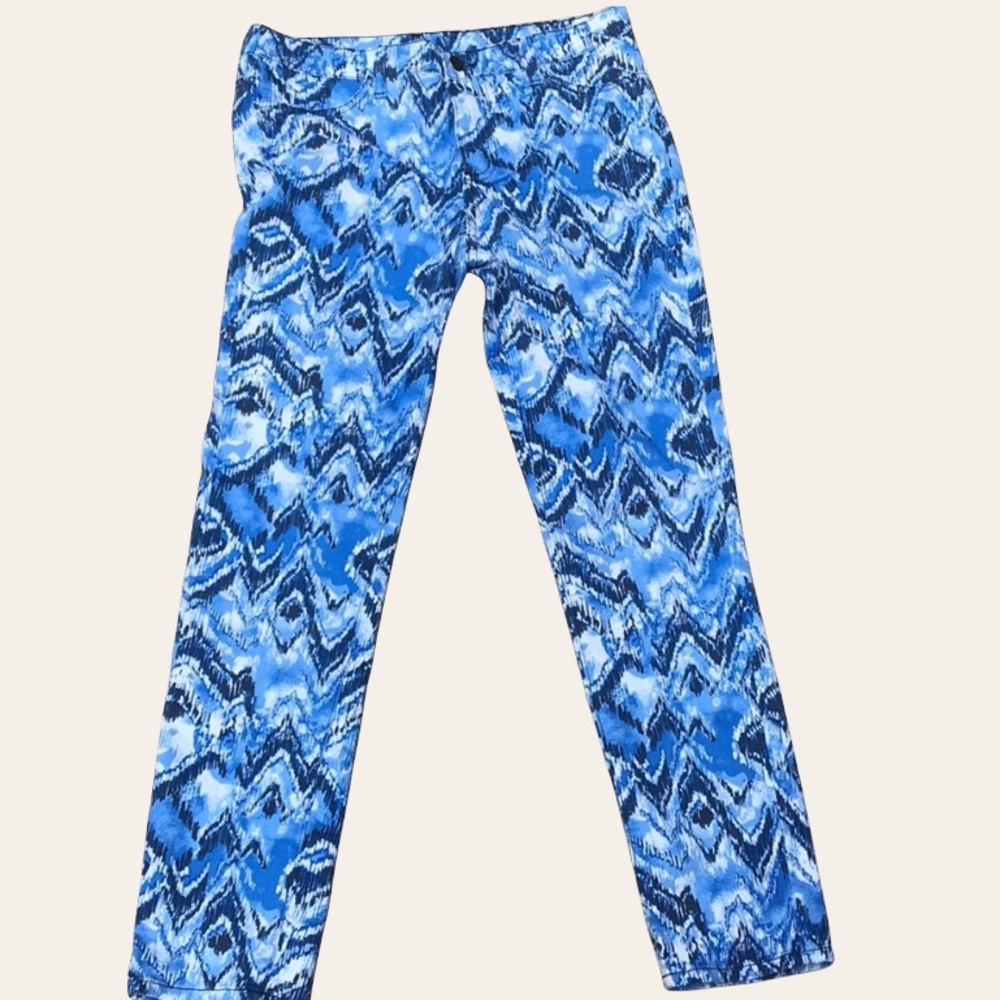 Blue Ikat Print Boutique Jeans - Picture 1 of 3